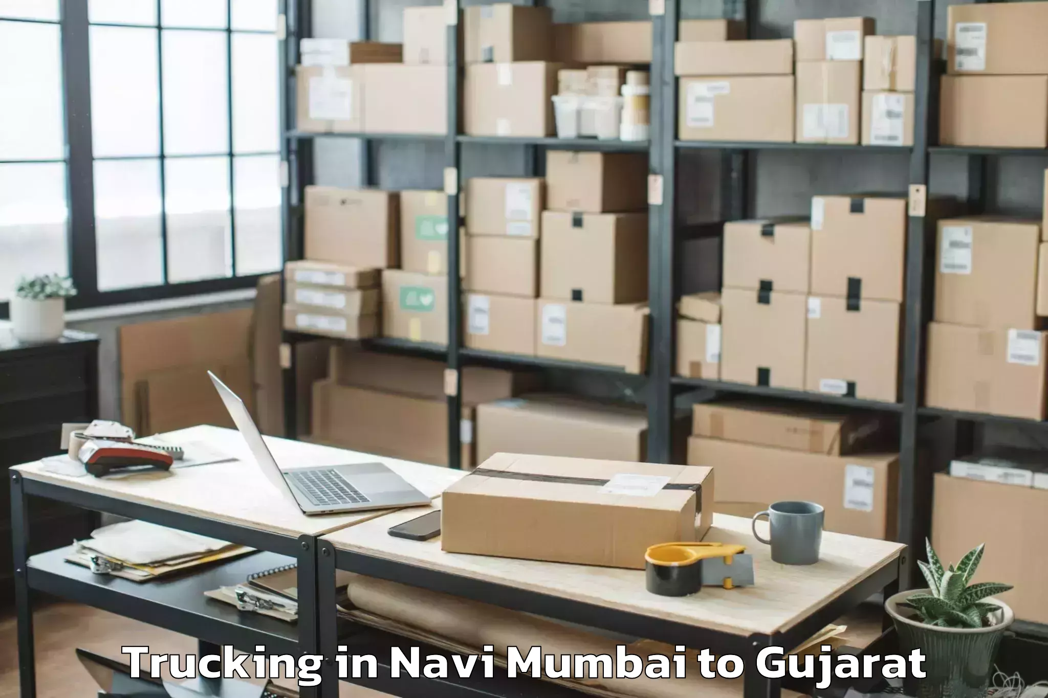 Navi Mumbai to Olpad Trucking Booking